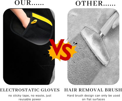 Kicklo Pet Hair Remover, the Magic Brush Pet Hair Remover,Upgraded Electrostatic Pet Hair Removeral Gloves – Reusable Grooming Mitt for Cats & Dogs, Perfect for Sofa, Carpet & Car Interior(1)
