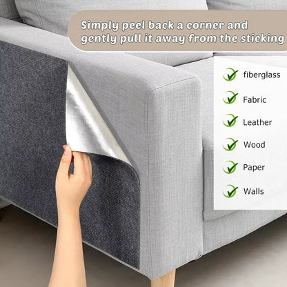 Trimmable Cat Scratching Mat Self-Adhesive Carpet Mat Pad