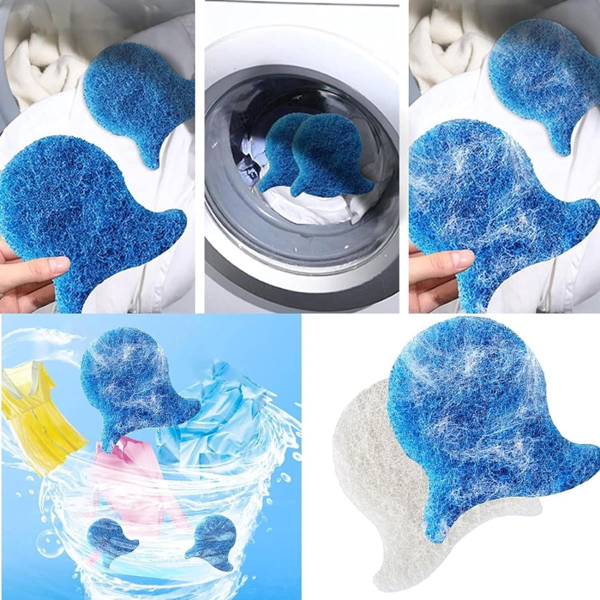 Reusable Pet Hair Remover for Laundry (5-Pack): Washing Machine & Dryer Lint and Fur Catcher