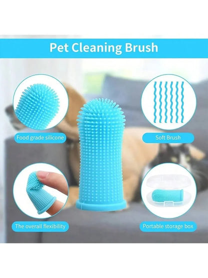 Gentle Pet Finger Toothbrush with Storage Case