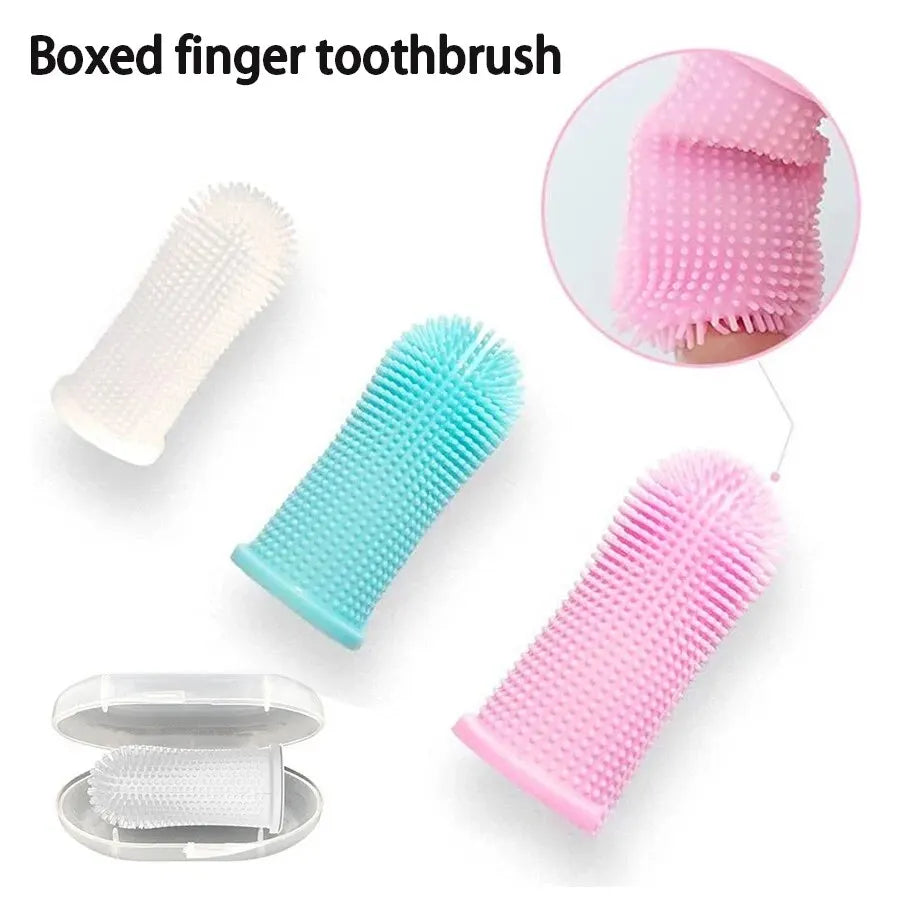 Gentle Pet Finger Toothbrush with Storage Case