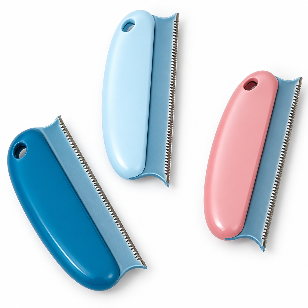Pet Grooming Brushes on White Background